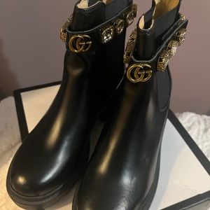 💎GG Black Ankle Boots Size 9/9.5